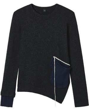 Y's Yohji Yamamoto Asymmetrischer Pullover - Schwarz