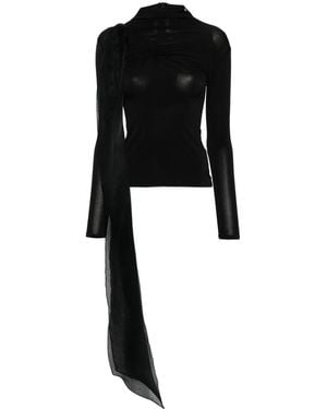 Atu Body Couture Blouse À Détail De Nœud - Noir