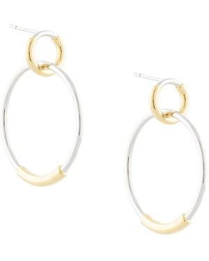 Eshvi Double-Hoop Earrings - Metallic