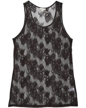 Fleur du Mal Bouquet Lace Tank Top - Black
