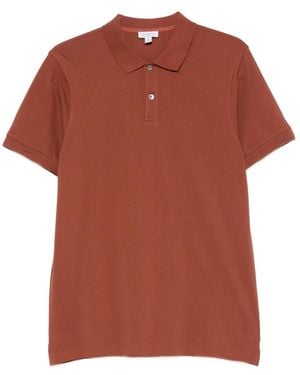 Sunspel Short-Sleeve Polo Shirt - Red