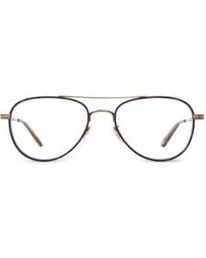 Garrett Leight Lunettes De Vue Linnie À Monture Pilote - Marron