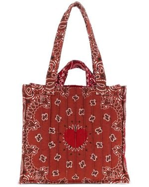 Call it By Your Name Medium Bandana-Print Tote Bag - Red