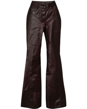 Mugler Waxed Flared Jeans - Black