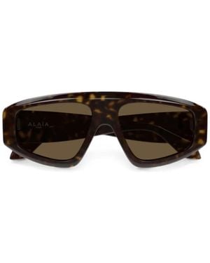 Alaïa Occhiali Da Sole Geometrici - Nero