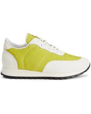 Giuseppe Zanotti Baskets Jimi Running En Cuir - Jaune
