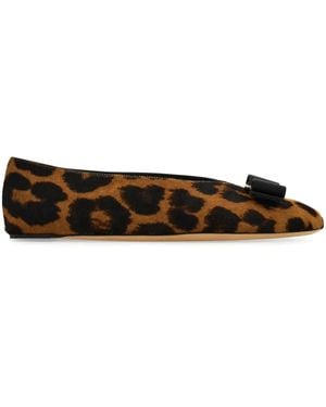 Ferragamo Leather Flat Shoes - Multicolour