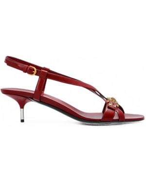Versace Marisa Leather Sandals 50 Mm - Red