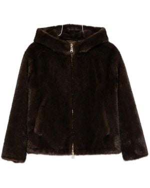 ERMANNO FIRENZE Zip-Fastening Hooded Jacket - Black