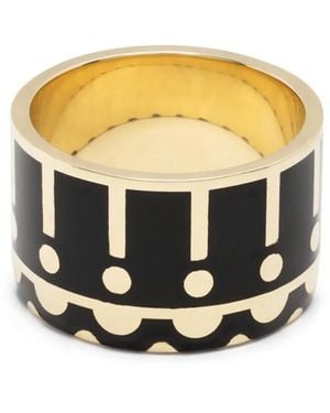 Alice Cicolini 14Kt Memphis Samarkand Wide Band Ring - Black