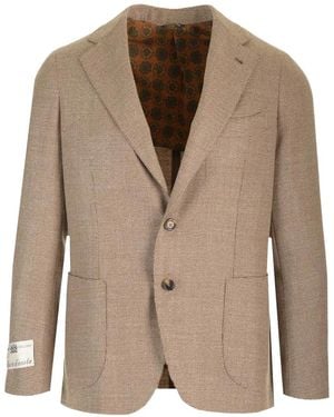 Al Duca d'Aosta Basket-Weave Blazer - Natural