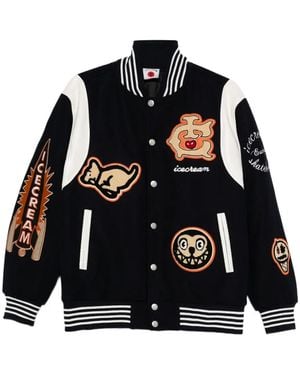 ICECREAM Varsity-Style Jacket - Black