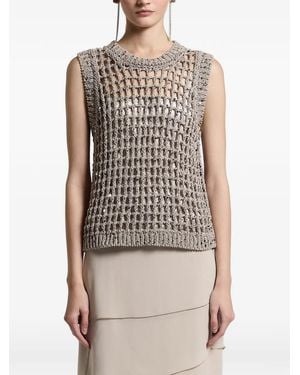 Peserico Open-Knit Top - Natural