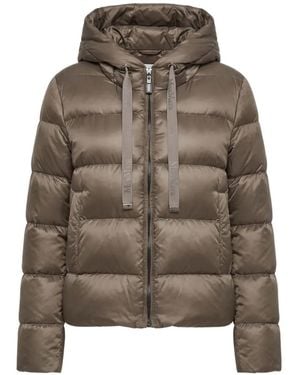 Max Mara Quilted Hooded Jacket - Brown