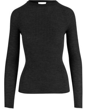 Sa Su Phi Long-Sleeved Ribbed T-Shirt - Black