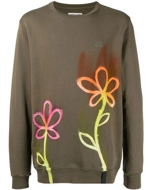 Stain Shade Graphic-Print Long-Sleeve T-Shirt - Green