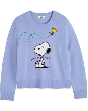 Chinti & Parker Snoopy Embroidered Sweater - Blue