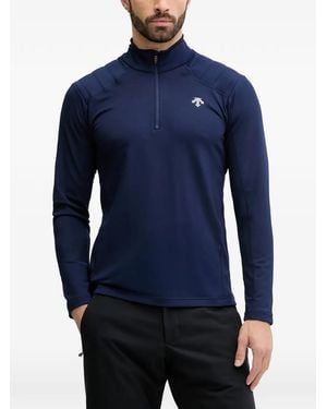 Descente Haut De Ski Zippé À Col Montant - Blue