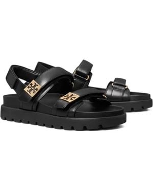 Tory Burch Mellow Sport Leather Sandals - Black