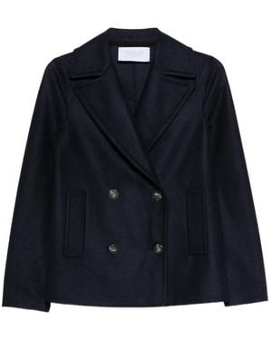 Harris Wharf London Double-Breasted Jacket - Blue