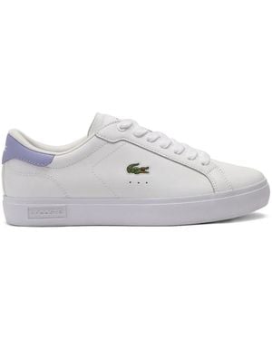 Lacoste Sneakers Powercourt Con Ricamo Coccodrillo - Bianco