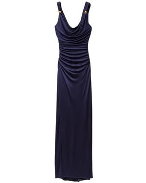 Versace Viscose-Jersey Gown - Blue
