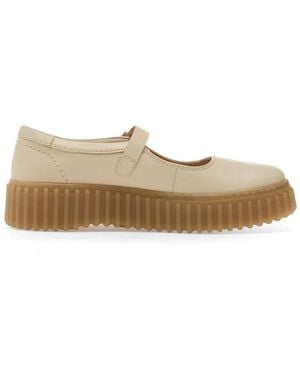 Clarks Torhill Buckle-Strap Ballet Flats - White
