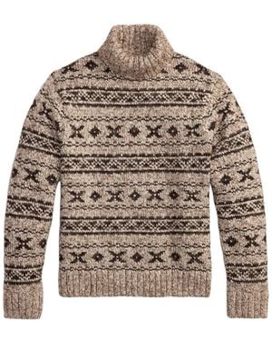 RRL Pullover Mit Rollkragen - Grau