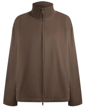 12 STOREEZ Gigi Zip-Up Jacket - Brown