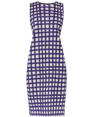 Pleats Please Issey Miyake Basket Sleeveless Midi Dress - Blue