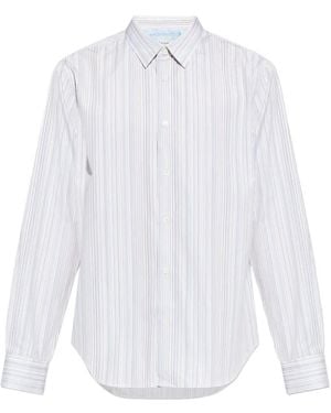 Paul Smith Chemise Rayée À Manches Longues - White