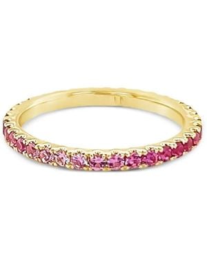 Lisa Nik 18K Ombre Skinny Sapphire Ring - White