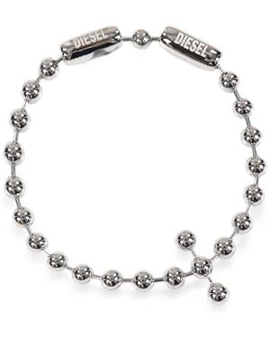DIESEL Cross Motif Ball Chain Bracelet - Metallic