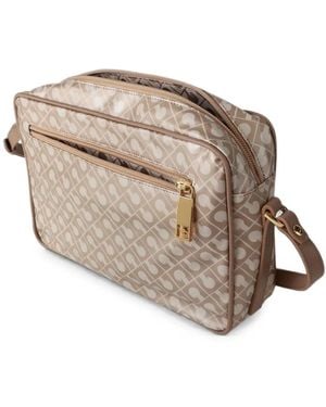 Gherardini Monogram-Pattern Crossbody Bag - Natural