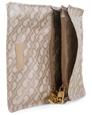 Gherardini Monogram-Print Clutch Bag - Natural