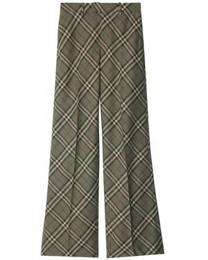 Burberry Pantalon À Motif Vintage Check - Vert