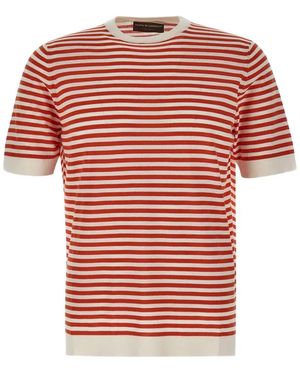 FILIPPO DE LAURENTIIS Striped Short-Sleeve T-Shirt - Red