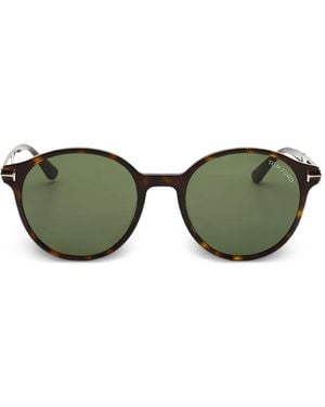 Tom Ford Lunettes De Soleil À Monture Ronde - Green
