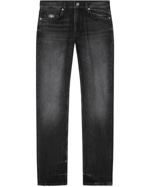 Versace Vaqueros Slim Con Emblema Medusa - Negro