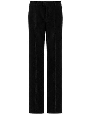 Philipp Plein Straight Fit Trousers Glitter - Black