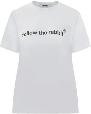 MSGM Rabbit-print T-shirt - グレー