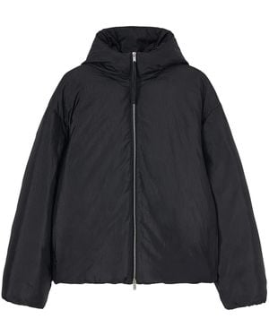 Jil Sander フーデッド ジャケット - ブラック