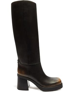COACH 70Mm Square-Toe Block-Heel Boots - Black