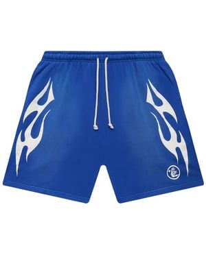 HELLSTAR The Flame Track Shorts - Blue