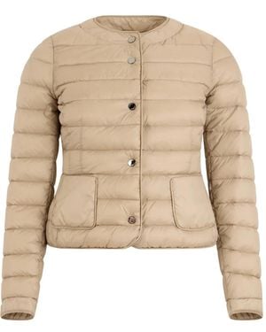 Moorer Quilted Button-Fastening Jacket - Natural