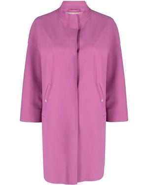 Herno Concealed-Fastening Coat - Pink