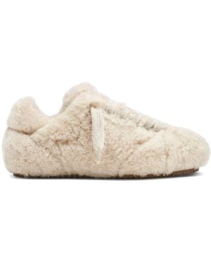 Axel Arigato Tact Shearling-Effect Trainers - White
