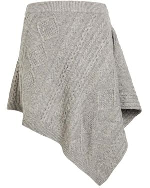STAUD Cable Knit Skirt - Grey