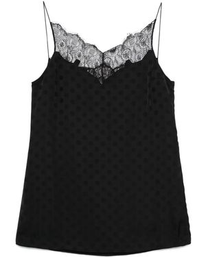 Givenchy Lingerie Top With Lace Detail - Black