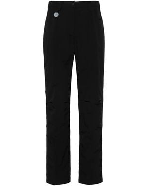 Emporio Armani Crinkled Slim-Fit Trousers - Black